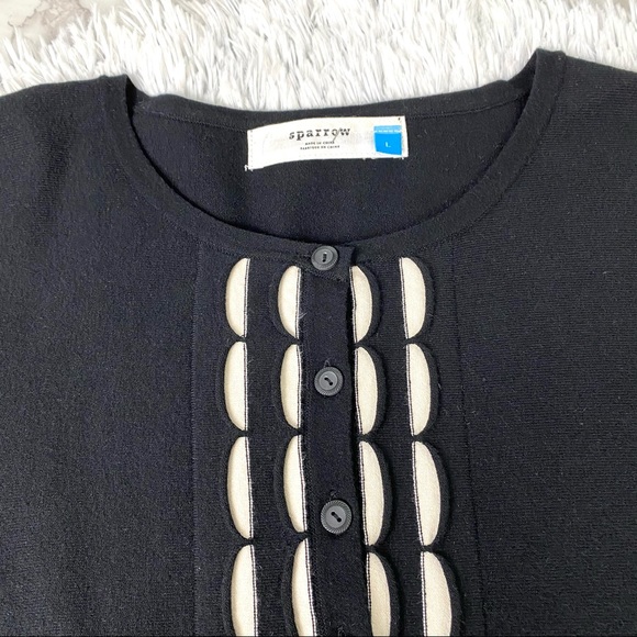 Anthropologie Sparrow Retro Scalloped Knit Cardigan EUC - Picture 3 of 10